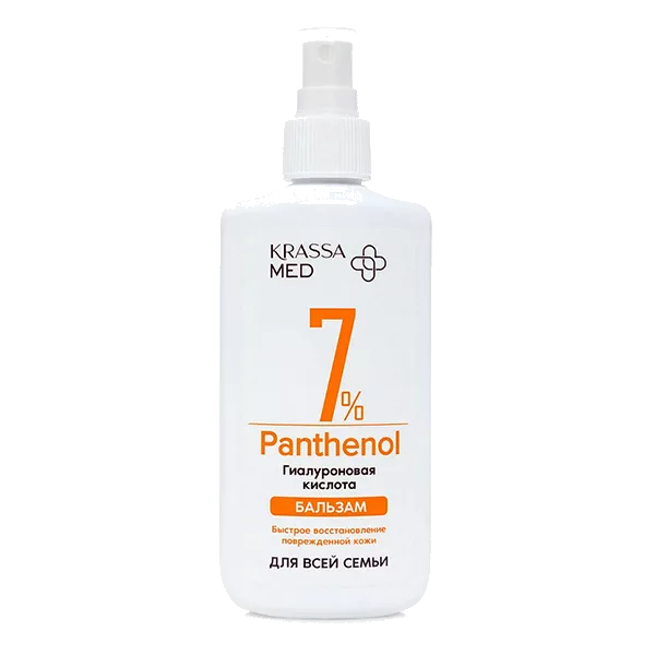 KRASSA MED PANTENOL 7% с гиалуроновой кислотой Бальзам для всей семьи спрей 150мл