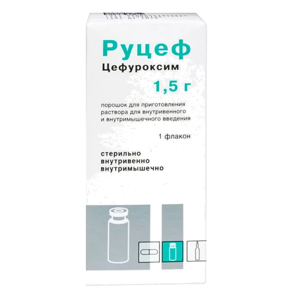 Руцеф пор д/р-ра для в/в, в/м вв 1,5г N1