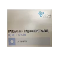 Валсартан+Гидрохлоротиазид таб п.п.о. 80мг 12,5мг N30
