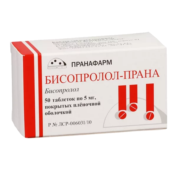 Бисопролол-ПРАНА таб п.п.о. 5мг N50