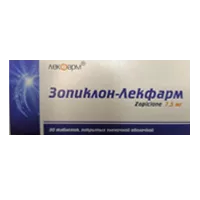 Зопиклон-Лекфарм таб п.п.о. 7,5мг N30