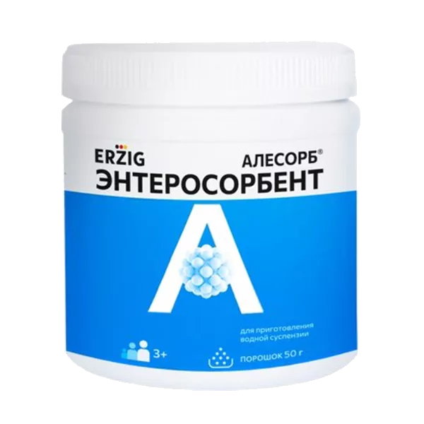 АЛЕСОРБ 3+ Энтеросорбент Erzig порошок д/суспензии д/приёма внутрь 50г N1