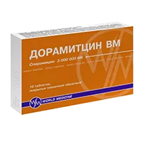 ДОРАМИТЦИН ВМ таб п.п.о. 3000000МЕ N10