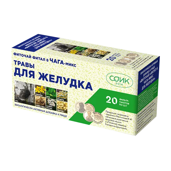 Фитал 6 ЧАГА-микс фиточай для желудка 1,5г N20