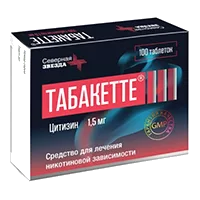 ТАБАКЕТТЕ таб п.п.о. 1,5мг N100