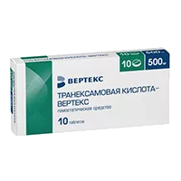 Транексамовая кислота-ВЕРТЕКС таб п.п.о. 500мг N10