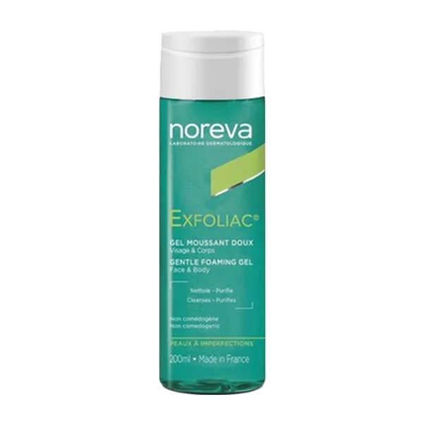 NOREVA Гель для лица и тела Exfoliac мягкий Очищающий 200мл