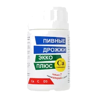 Дрожжи пивные ЭККО ПЛЮС с йодом и кальцием таблетки 0,45г N100
