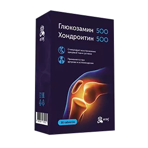 Ritoflex Ритофлекс Глюкозамин 500 Хондроитин 500 Erzig таблетки 1100мг N30