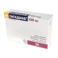 СИТАДИАБ таб п.п.о. 100мг N28