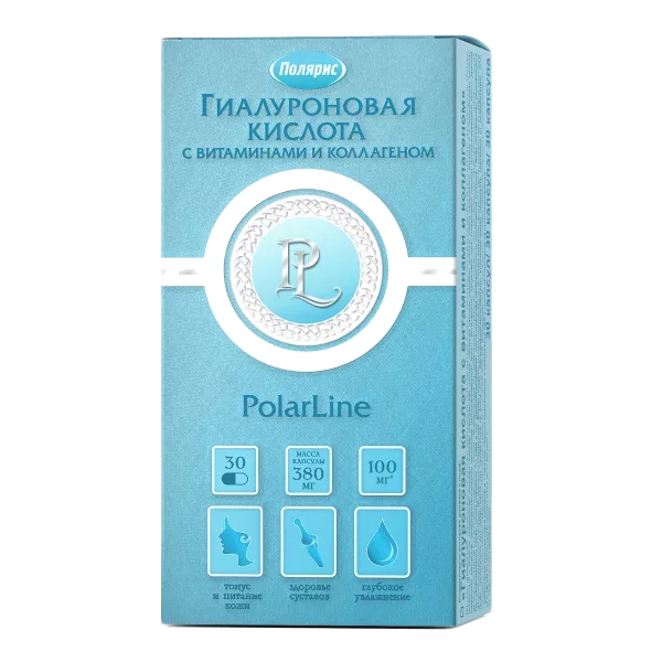 Гиалуроновая кислота с витаминами и коллагеном PolarLine капсулы 380мг N30