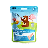 Vitime Gummy Omega Мармеладные пастилки для детей кока-кола 2,5г N30