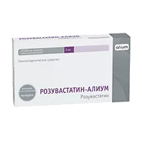 РОЗУВАСТАТИН-АЛИУМ таб п.п.о. 5мг N30