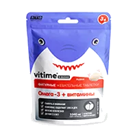 Vitime Kidzoo Омега-3 + витамины Рыбки таблетки жев 1040мг N60