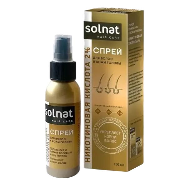 Solnat Никотиновая кислота 2% Спрей для волос 100мл