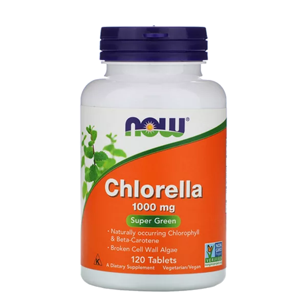 NOW Хлорелла Chlorella 1000 мг таблетки 1040мг N120