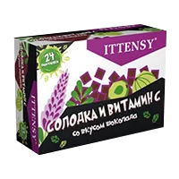 ITTENSY Солодка с витамином С со вксом шоколада пастилки 2,5г N24