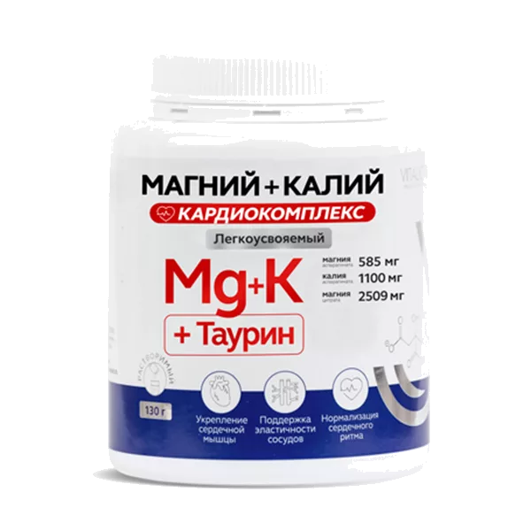 VITAUCT МАГНИЙ + КАЛИЙ Кардиокомплекс порошок 130г N1