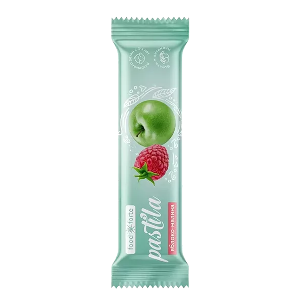 Пастила фруктовая FOODFORTE Яблоко и Малина 27г