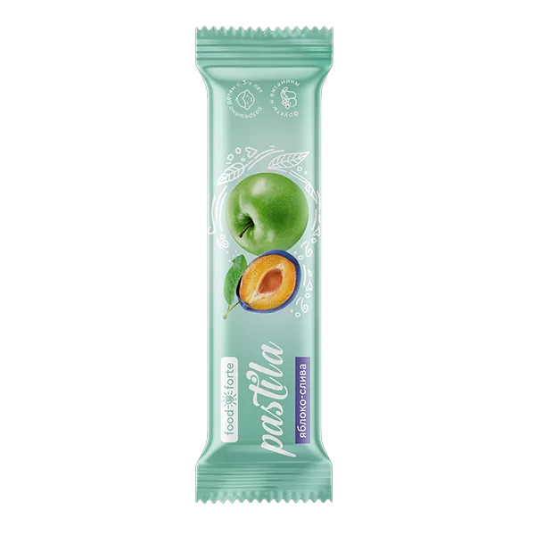 Пастила фруктовая FOODFORTE Яблоко и Слива 27г