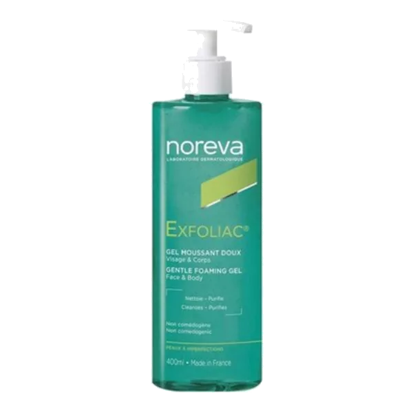 NOREVA Гель для лица и тела Exfoliac мягкий Очищающий 400мл