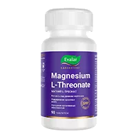 Magnesium L-Threonate Магний L-Треонат ЭВАЛАР таблетки п/о 1,2г N90