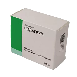 ПОДАГРУМ таб п.п.о. 120мг N28