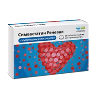 Симвастатин Реневал таб п.п.о. 20мг N30
