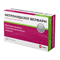 МЕТРОНИДАЗОЛ ВЕЛФАРМ таб 250мг N20