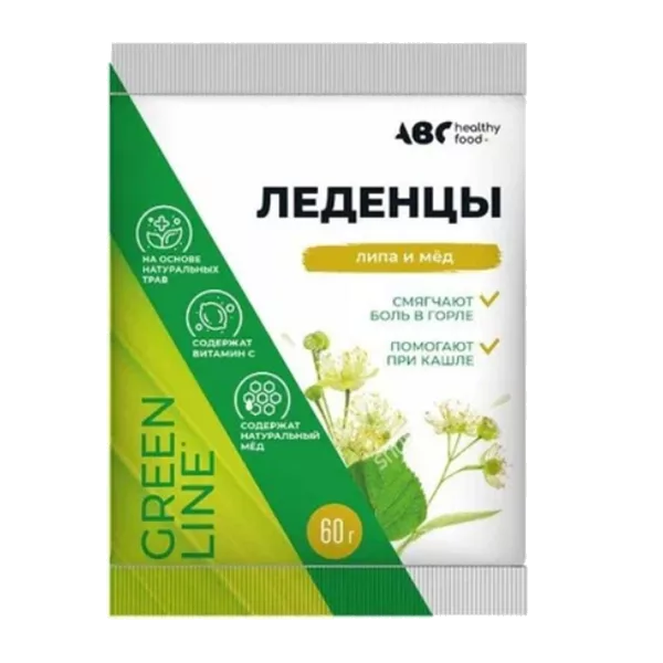 ABC healthy food Карамель леденцовая с витамином С Липа и мёд 60г N1