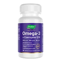 Omega-3 + Coenzym Q10 Омега 3 и Коэнзим Q10 ЭВАЛАР капсулы желатин мягк 1г N30