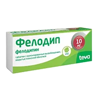 Фелодип таб пролонг высв п.п.о. 10мг N60