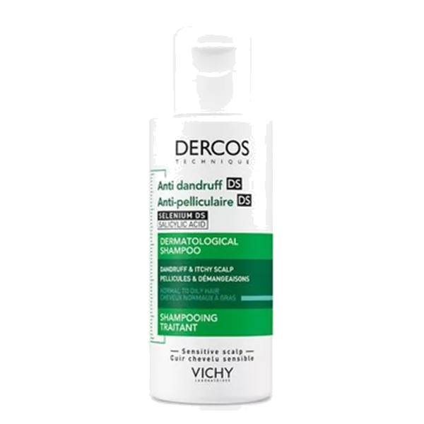 VICHY Шампунь-уход Dercos DS интенсивный против перхоти для нормальных и жирных волос 75мл