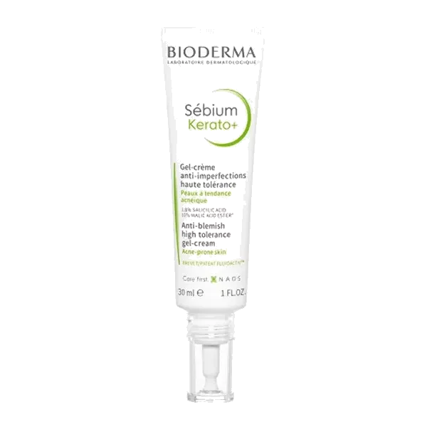 BIODERMA Гель-крем Sebium Kerato+ для жирной и комбинир кожи склонной к акне 30мл