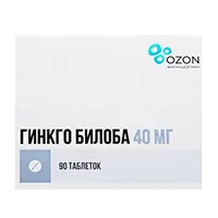 Гинкго Билоба таб п.п.о. 40мг N90