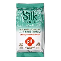 Салфетки влажные Silk SENSE Intimate Для интимной гигиены без отдушки N15