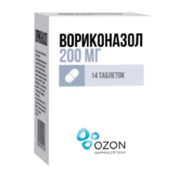 Вориконазол таб п.п.о. 200мг N14