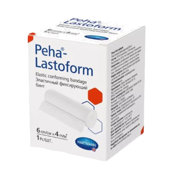 Бинт фиксирующий Hartmann Peha-Lastoform эласт цв бел 4м х 6см
