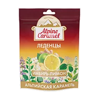 Alpine Caramel Альпийская Карамель Леденцы Имбирь-Лимон 75г N1