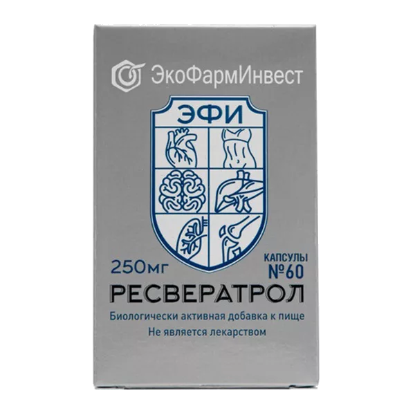 Ресвератрол ЭкоФармИнвест ЭФИ капсулы 250мг N60