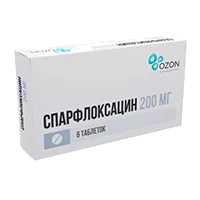 Спарфлоксацин таб п.п.о. 200мг N6