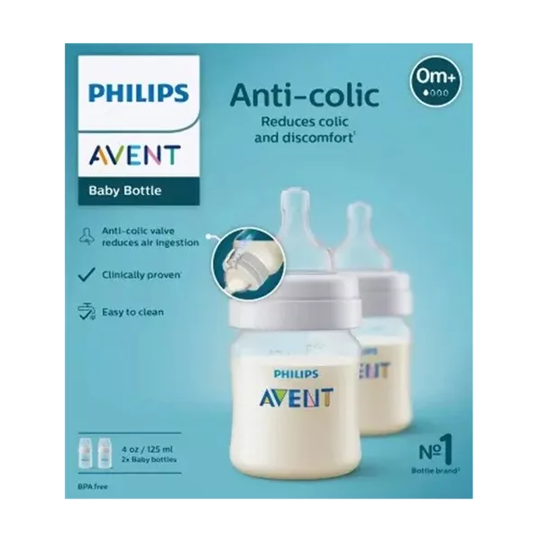 AVENT Бутылочка (SCY100/02) Anti-colic силикон соска 0+ мес 125мл N2
