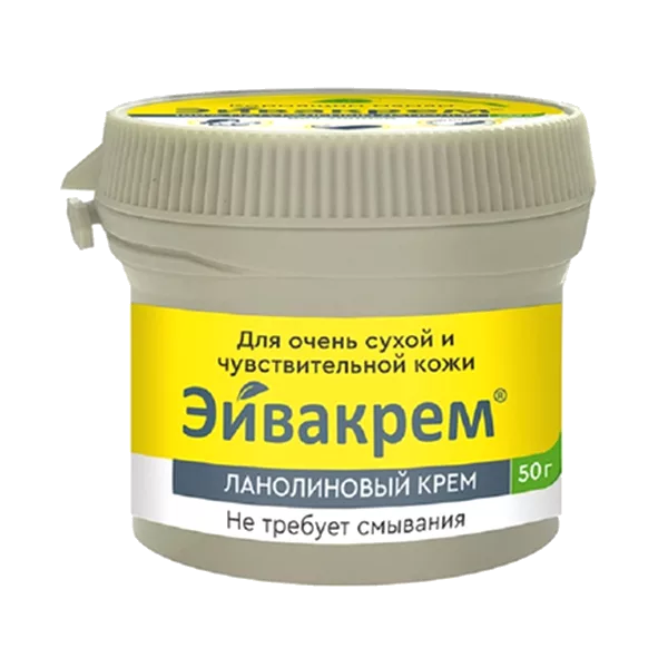 Эйвакрем Кормящим мамам Крем ланолин при трещинах и сухости сосков 50г
