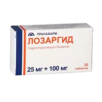 ЛОЗАРГИД таб п.п.о. 25мг 100мг N30