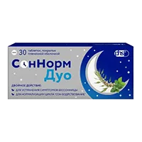СонНорм Дуо 3мг+1,16мг+28мг таб п.п.о. N30