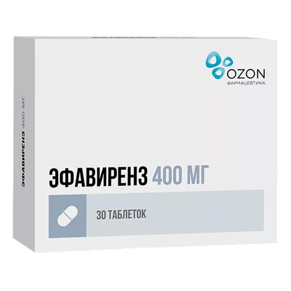 Эфавиренз таб п.п.о. 400мг N30