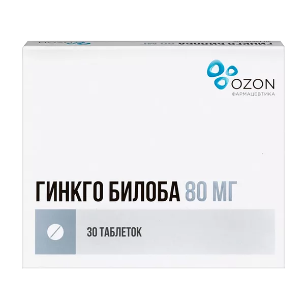 Гинкго Билоба таб п.п.о. 80мг N30