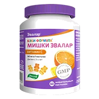 Бэби формула Мишки Витамин Д3 ЭВАЛАР пастил жев 2,5г N60