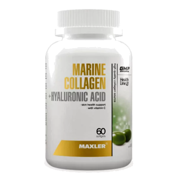 MAXLER Marine Collagen + Hyaluronic Acid капсулы 975мг N60
