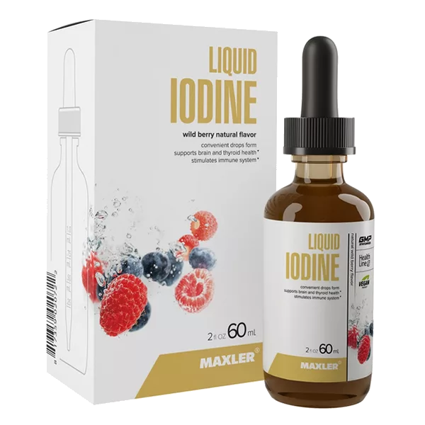 MAXLER Liquid Iodine Жидкий йод жидкость д/внутр пр вк лесные ягоды 60мл N1
